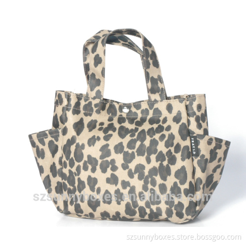2016 Woman Customized Leopard Cotton Tote Bag
